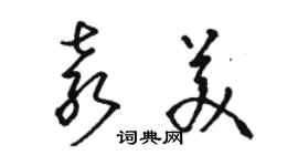 骆恒光袁美草书个性签名怎么写