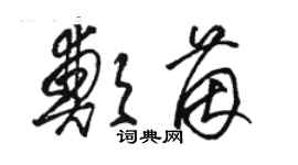 骆恒光郑茵草书个性签名怎么写