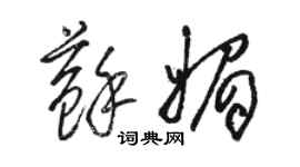 骆恒光苏媚草书个性签名怎么写