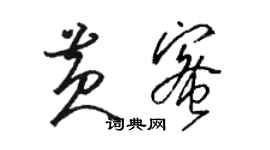 骆恒光黄蜜草书个性签名怎么写