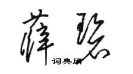 骆恒光薛碧草书个性签名怎么写