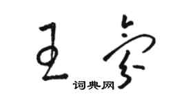 骆恒光王氛草书个性签名怎么写