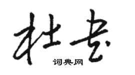 骆恒光杜书草书个性签名怎么写