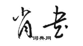 骆恒光肖书草书个性签名怎么写