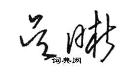 骆恒光吴晰草书个性签名怎么写