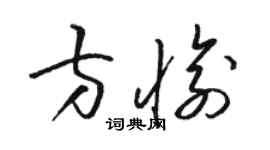 骆恒光方愉草书个性签名怎么写