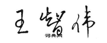 骆恒光王智伟草书个性签名怎么写