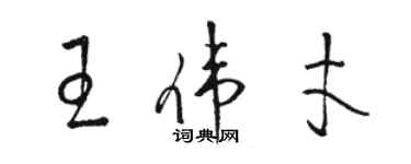 骆恒光王伟才草书个性签名怎么写