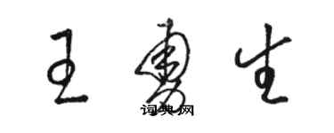 骆恒光王勇生草书个性签名怎么写