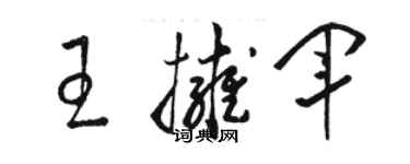 骆恒光王拥军草书个性签名怎么写