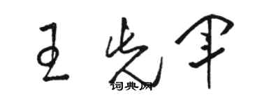 骆恒光王先军草书个性签名怎么写