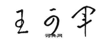 骆恒光王可军草书个性签名怎么写