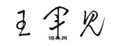 骆恒光王军见草书个性签名怎么写