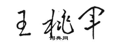 骆恒光王桃军草书个性签名怎么写