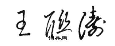 骆恒光王联涛草书个性签名怎么写