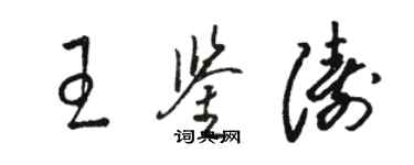 骆恒光王鉴涛草书个性签名怎么写