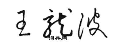 骆恒光王龙波草书个性签名怎么写