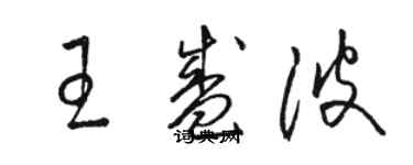 骆恒光王盛波草书个性签名怎么写