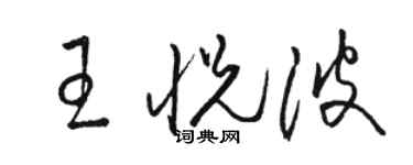 骆恒光王悦波草书个性签名怎么写