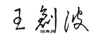 骆恒光王创波草书个性签名怎么写