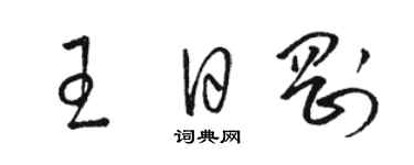 骆恒光王日刚草书个性签名怎么写