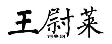 翁闿运王尉莱楷书个性签名怎么写