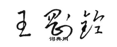 骆恒光王刚铃草书个性签名怎么写