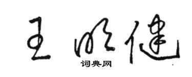 骆恒光王明健草书个性签名怎么写
