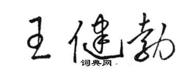 骆恒光王健勃草书个性签名怎么写