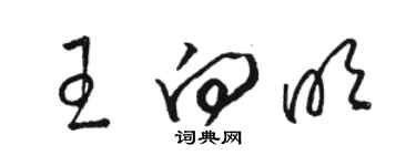 骆恒光王向明草书个性签名怎么写