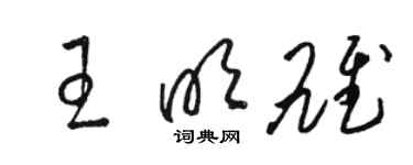 骆恒光王明雄草书个性签名怎么写