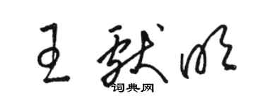 骆恒光王献明草书个性签名怎么写