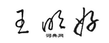骆恒光王明好草书个性签名怎么写