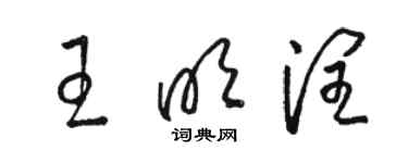 骆恒光王明润草书个性签名怎么写