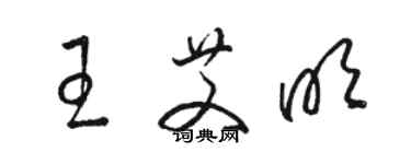 骆恒光王艾明草书个性签名怎么写