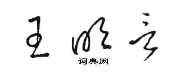 骆恒光王明言草书个性签名怎么写