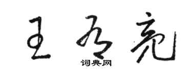 骆恒光王有亮草书个性签名怎么写