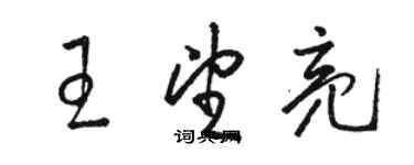 骆恒光王望亮草书个性签名怎么写