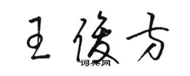 骆恒光王俊方草书个性签名怎么写