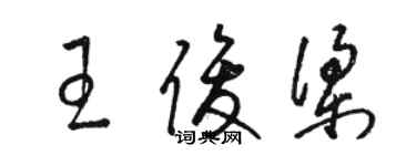 骆恒光王俊梁草书个性签名怎么写