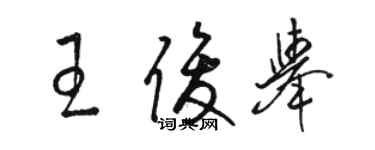 骆恒光王俊举草书个性签名怎么写