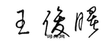 骆恒光王俊曙草书个性签名怎么写