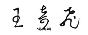 骆恒光王奇飞草书个性签名怎么写