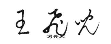 骆恒光王飞儿草书个性签名怎么写