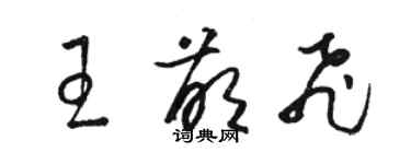 骆恒光王萌飞草书个性签名怎么写