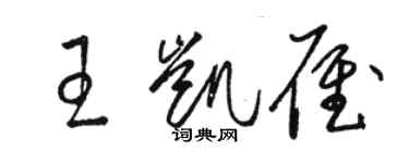 骆恒光王凯雁草书个性签名怎么写