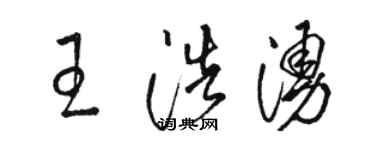 骆恒光王浩涌草书个性签名怎么写