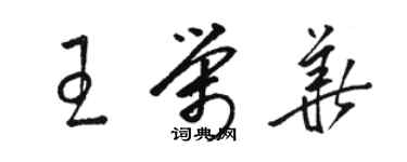 骆恒光王荣华草书个性签名怎么写