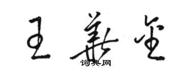 骆恒光王华金草书个性签名怎么写
