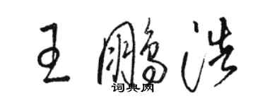 骆恒光王鹏浩草书个性签名怎么写